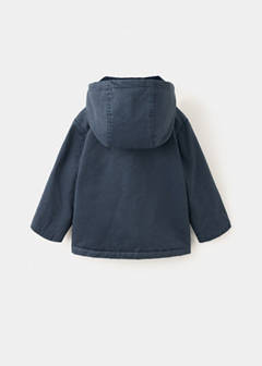 Waxed jacket with hood — Navy 4