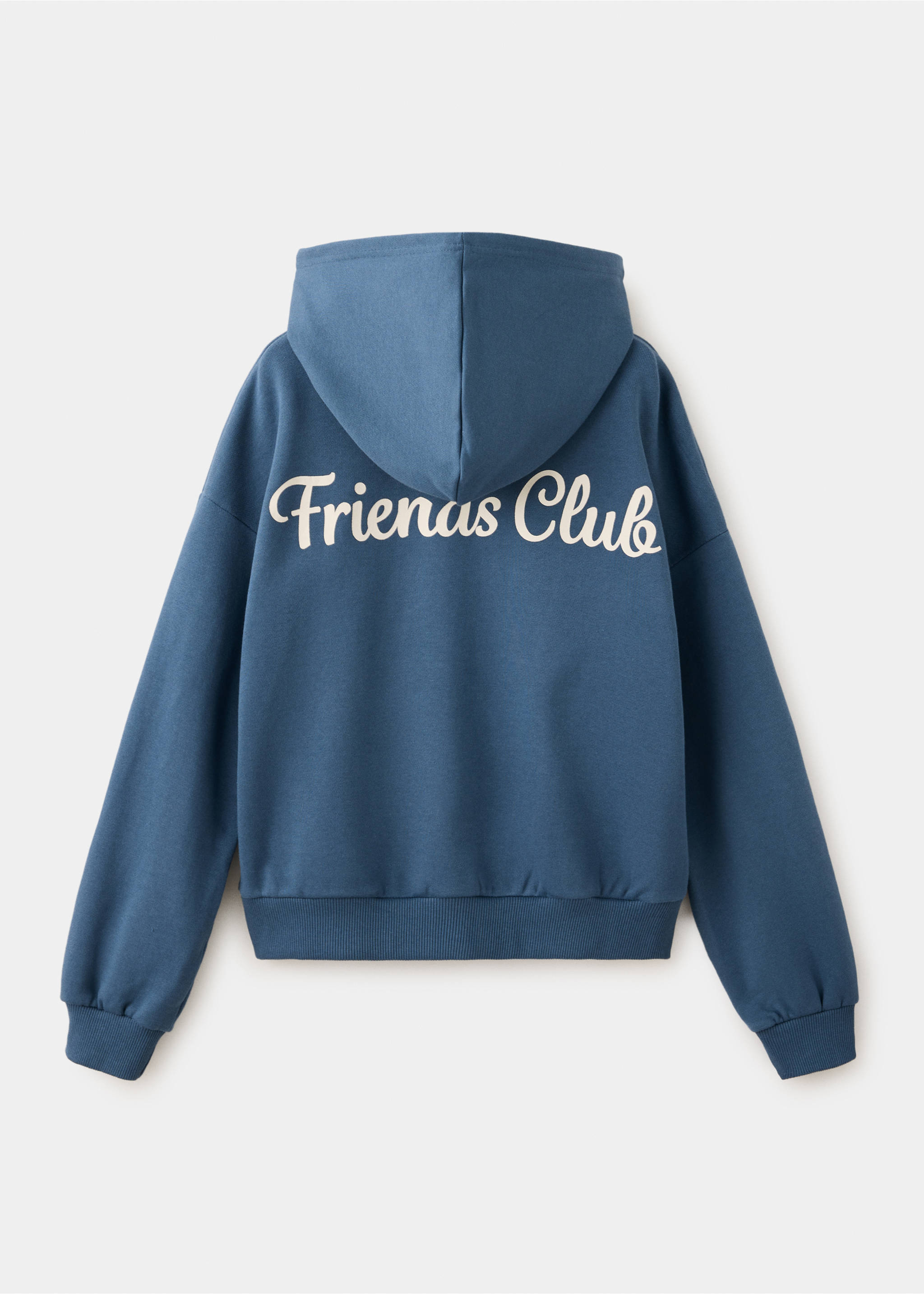 Relaxed fit embroidered sweatshirt - Reverse of the article, Blue. Ref: 37025170-00.