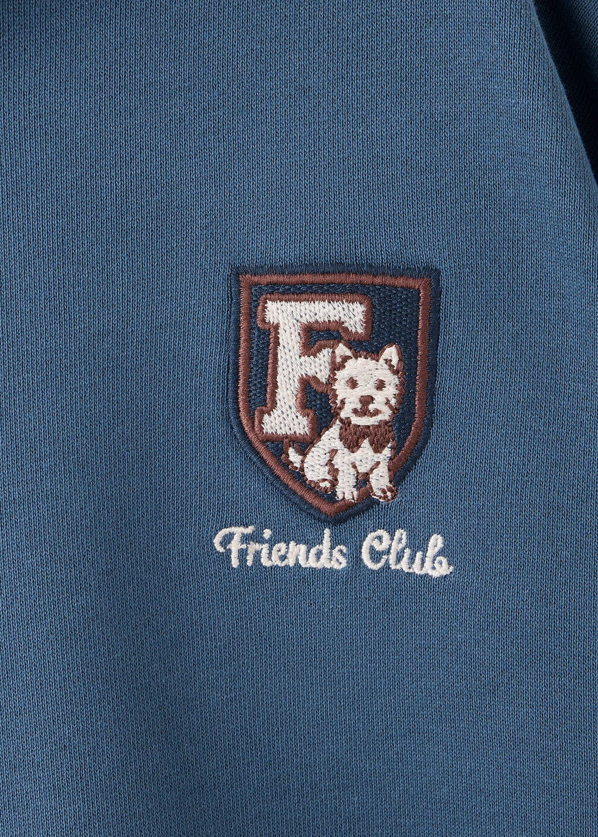 Relaxed fit embroidered sweatshirt — Blue