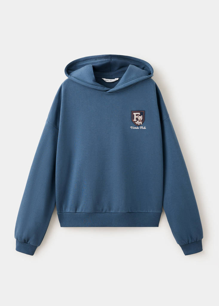 Relaxed fit embroidered sweatshirt — Blue