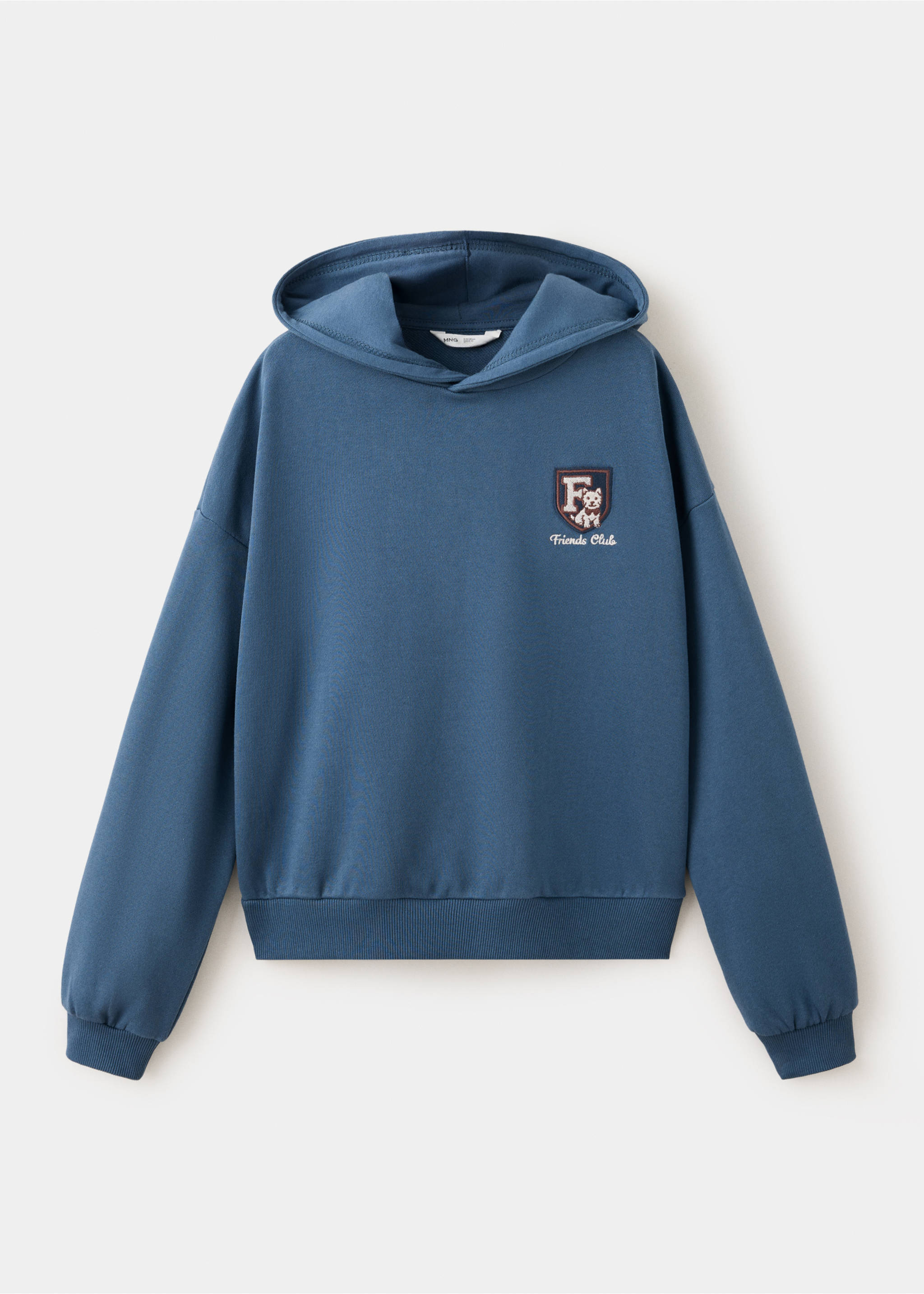 Relaxed fit embroidered sweatshirt - Article without model, Blue. Ref: 37025170-00.