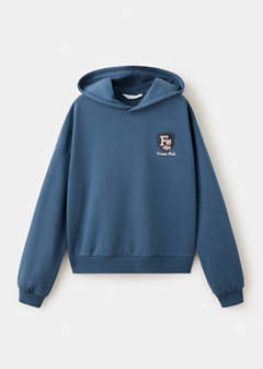 Relaxed fit embroidered sweatshirt — Blue 3