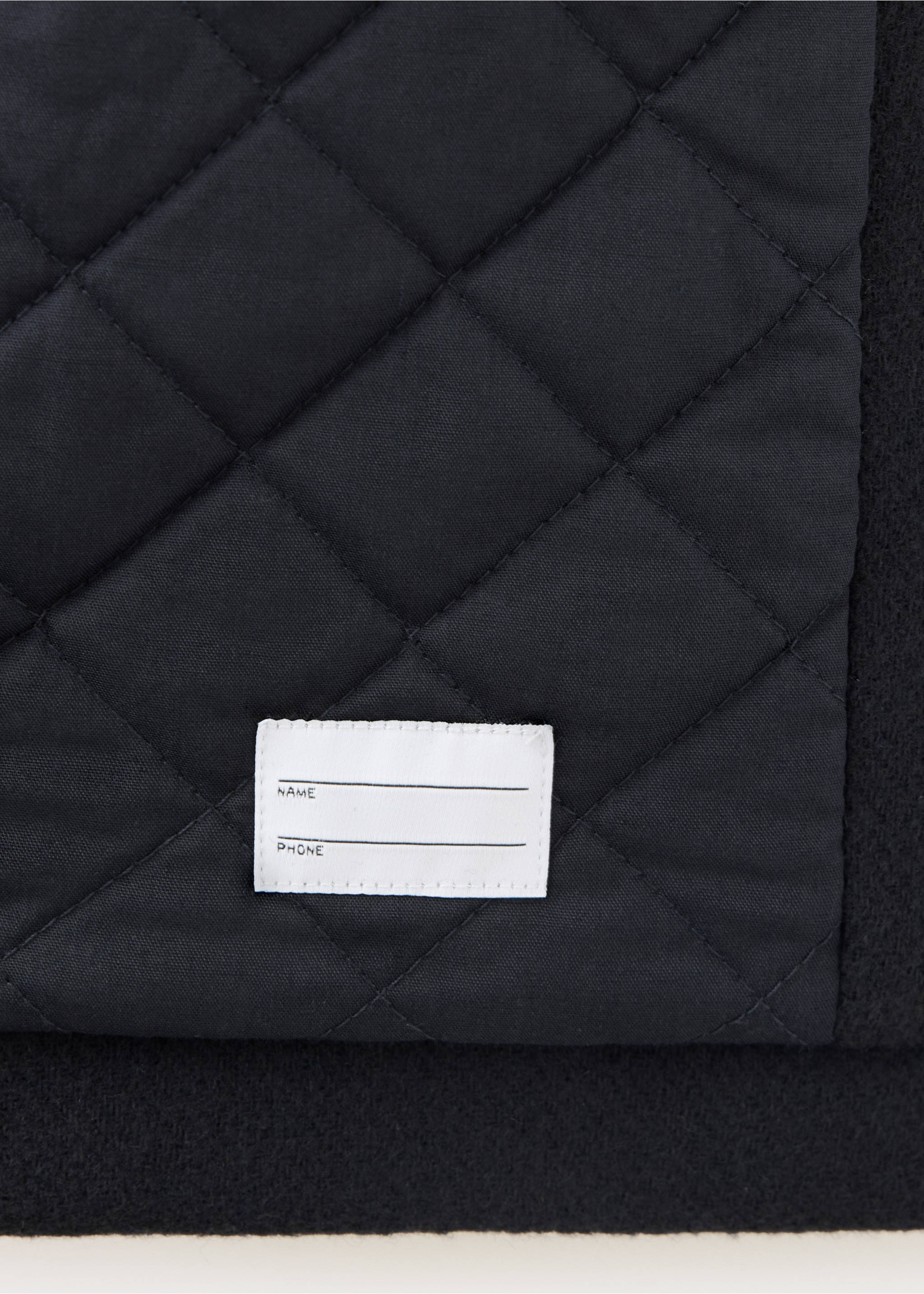 Wool blend hooded coat - Details of the article 0, Navy. Ref: 37025171-00.