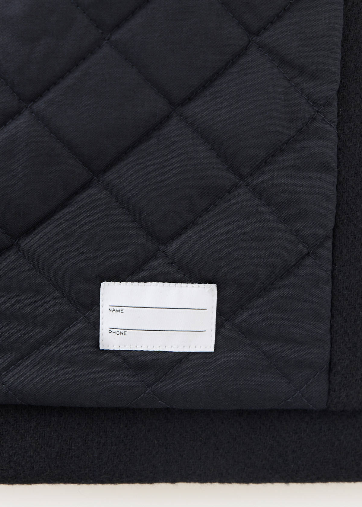 Wool blend hooded coat — Navy