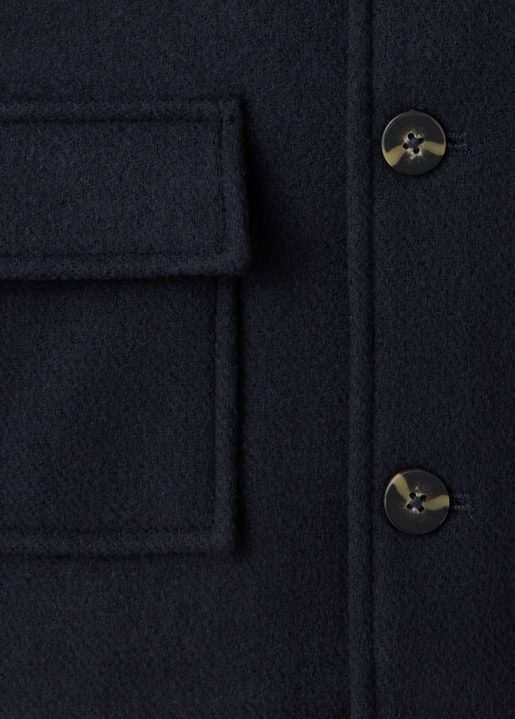 Wool blend overcoat — Navy