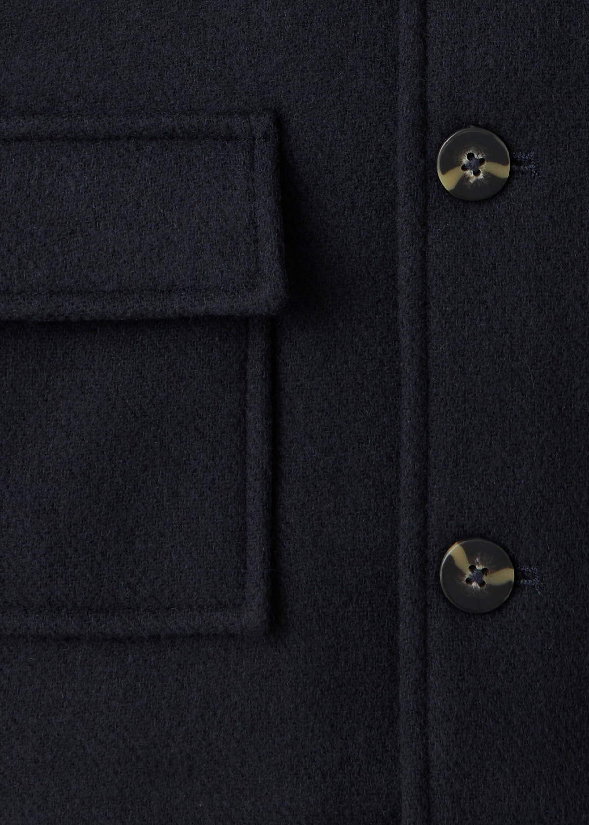 Wool blend overcoat — Navy