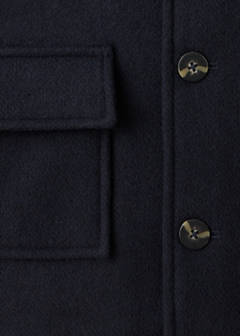 Wool blend overcoat — Navy 4