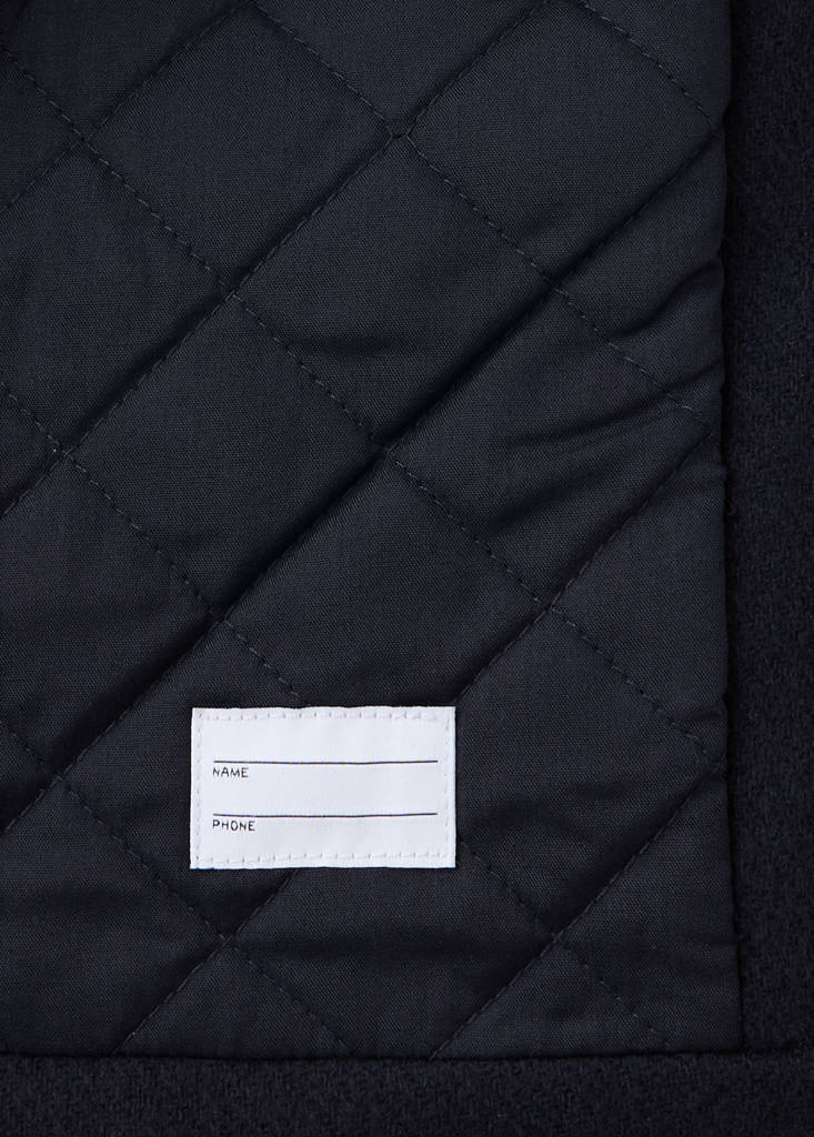 Wool blend overcoat — Navy