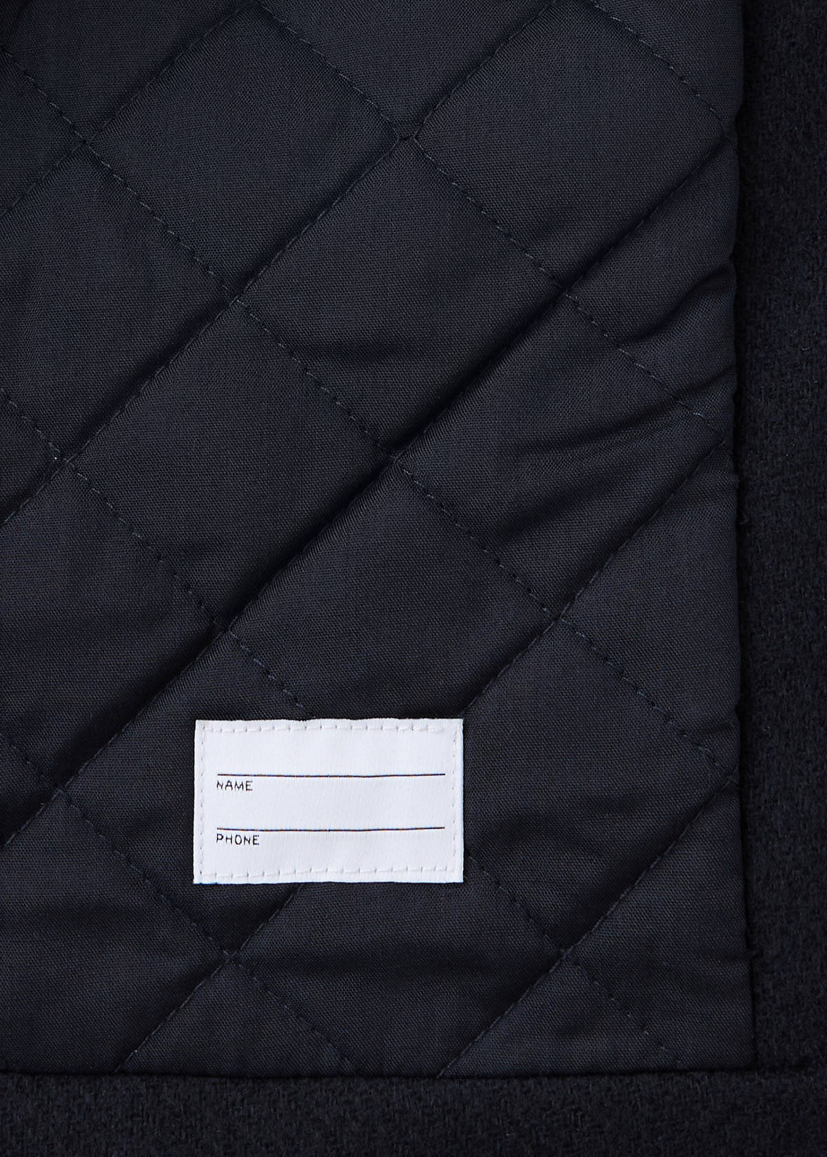 Wool blend overcoat — Navy