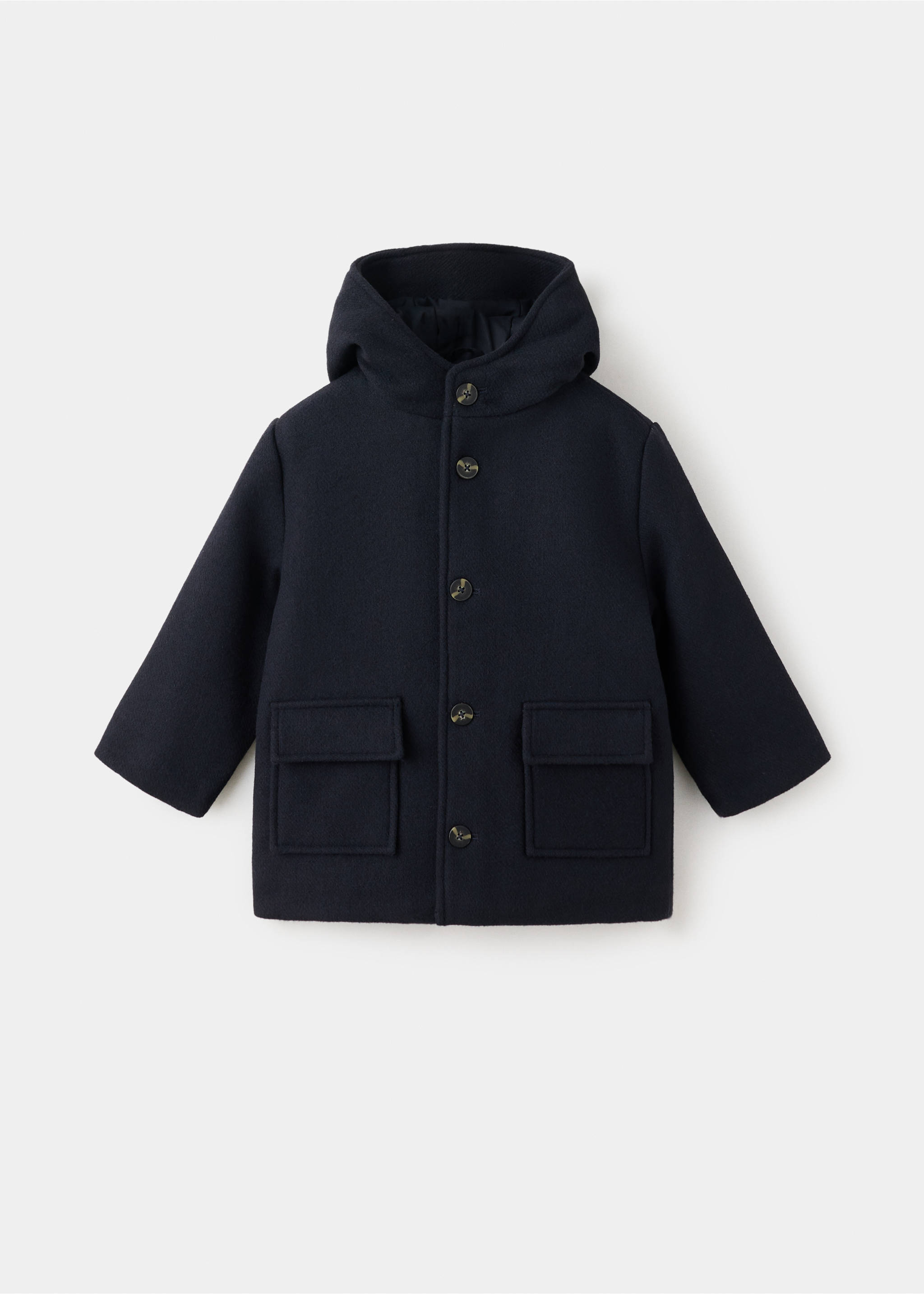 Wool blend overcoat - Article without model, Navy. Ref: 37025172-00.