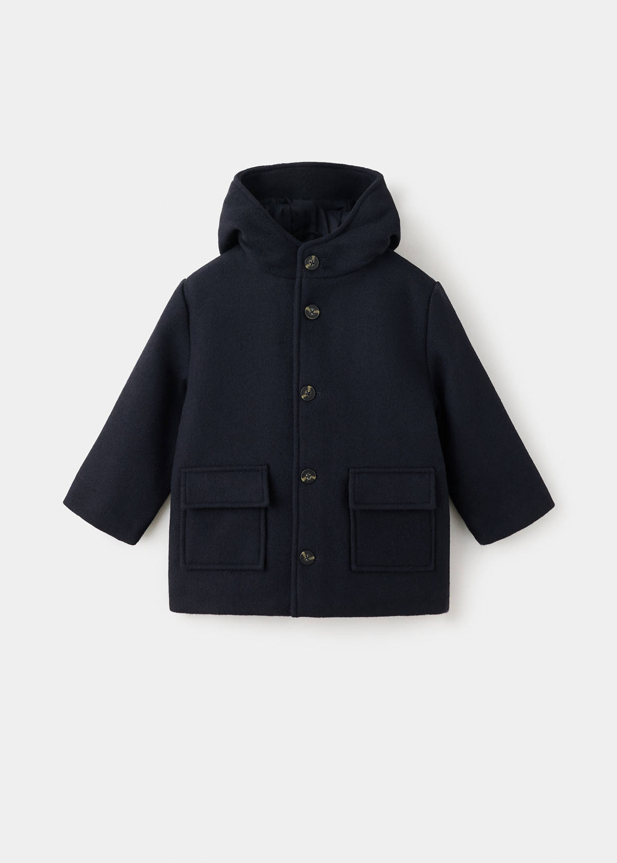Wool blend overcoat — Navy