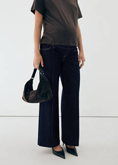 Wide leg maternity jeans — Open Blue 1