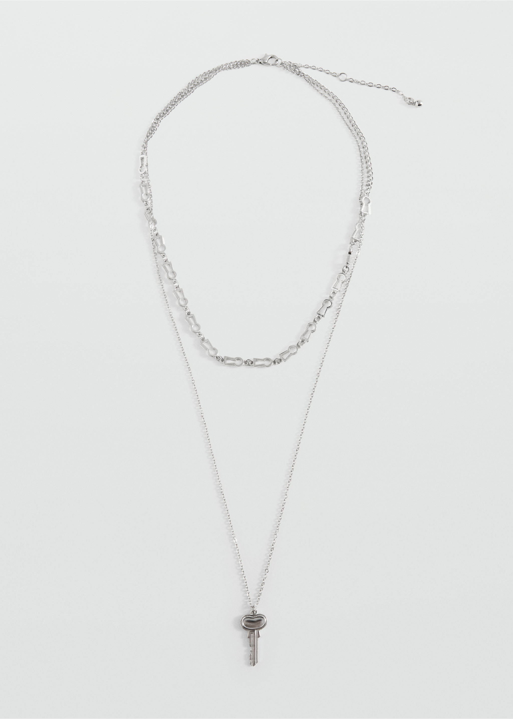 Collier chaînes clé - Article sans modèle, Argent. Ref: 37025180-00.