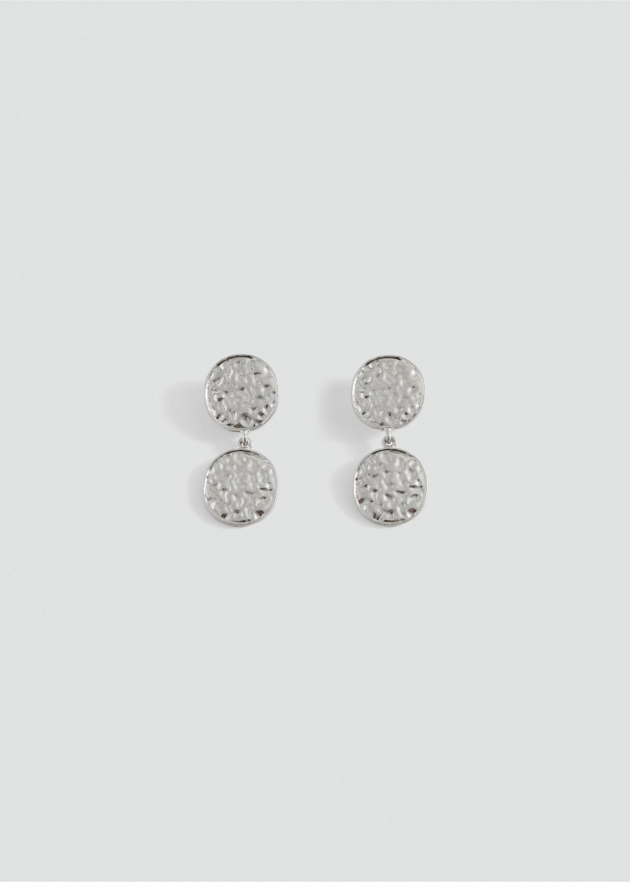 Boucles d’oreilles pendantes relief - Article sans modèle, Argent. Ref: 37025190-00.