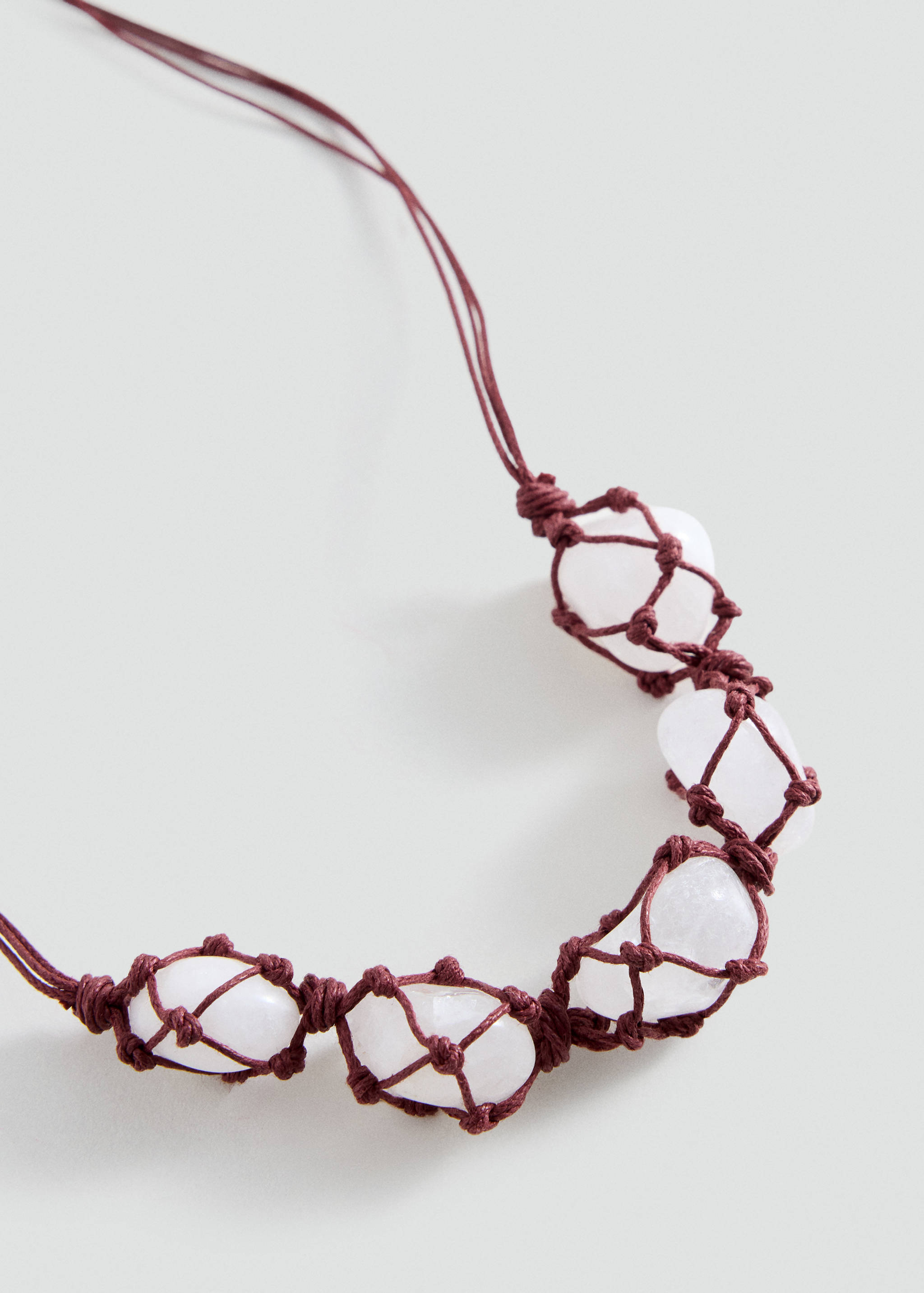 Necklace with natural stones - Medium plane