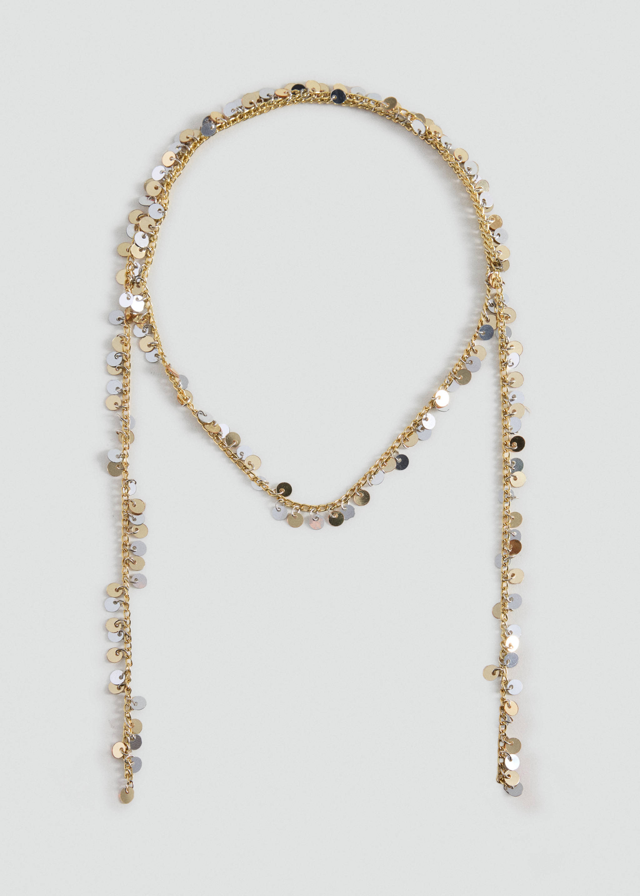 Sequin chain necklace - Article without model