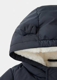 Quilted hoodie with ear details — Navy 4
