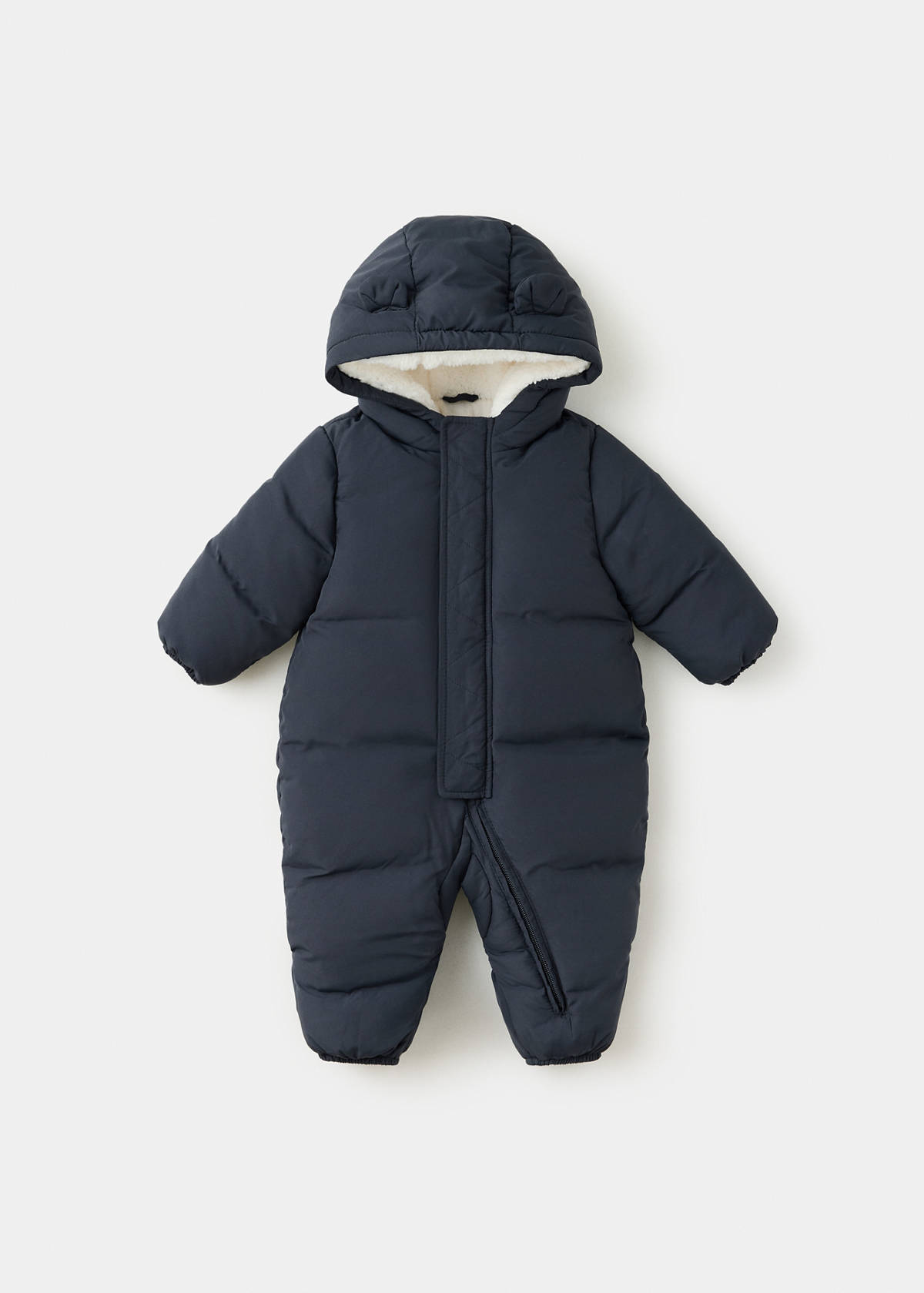 Quilted hoodie with ear details — Navy