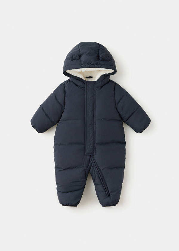 Quilted hoodie with ear details — Navy