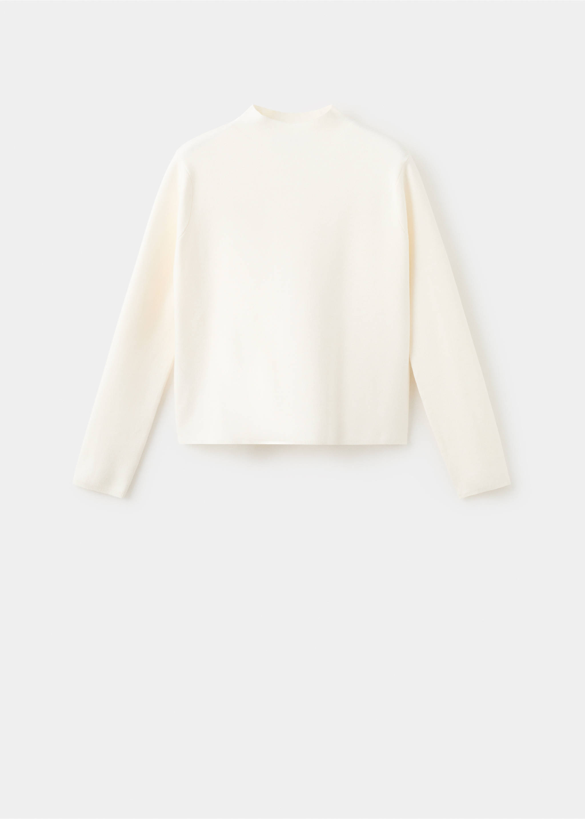 Knitted sweater with perkins neck - Article without model, Ecru. Ref: 37025838-00.