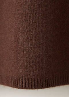 Knitted sweater with perkins neck — Chocolate 9
