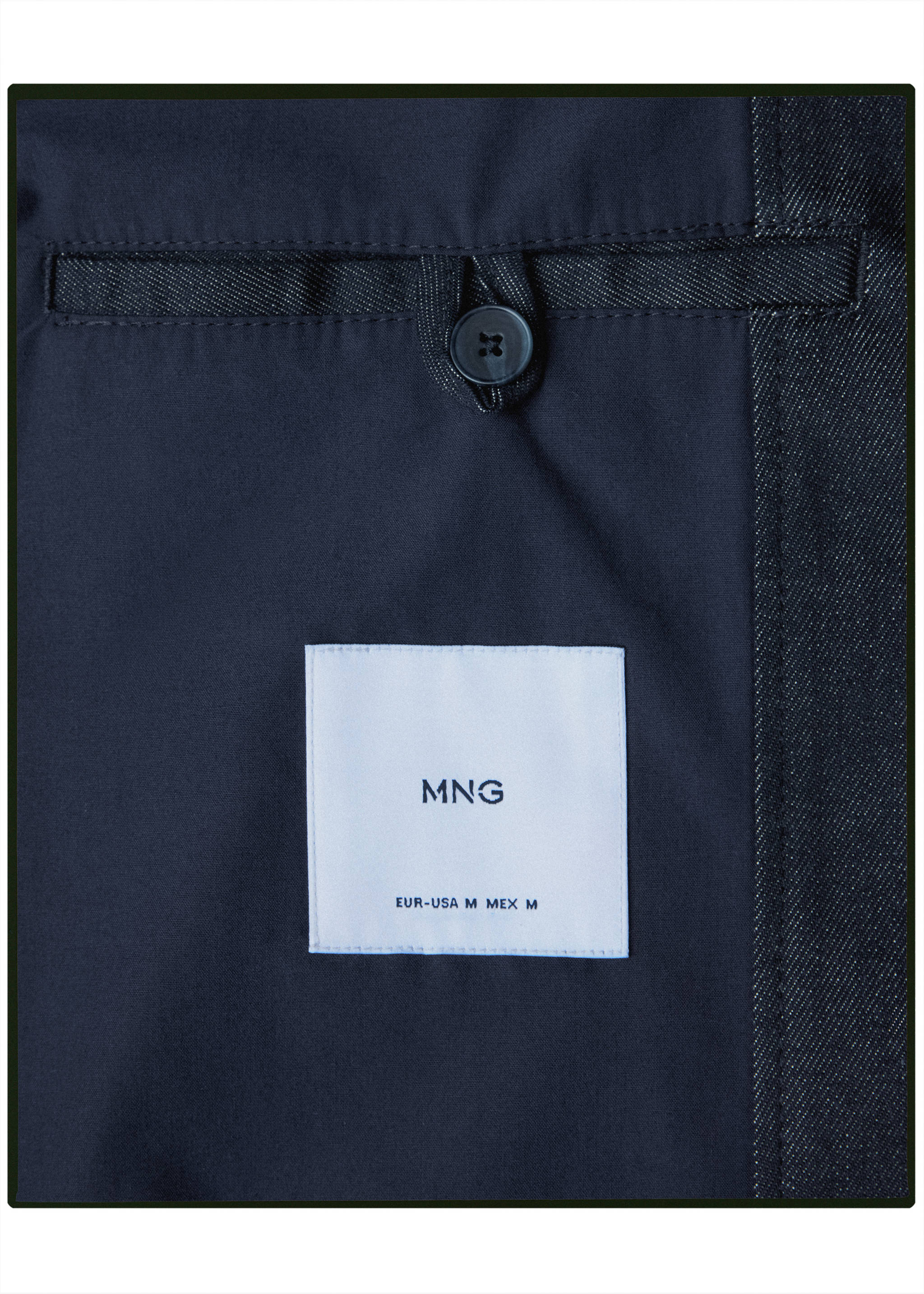 Veste bomber en denim de coton - Détail de l'article 0, Bleu. Ref: 37025839-00.