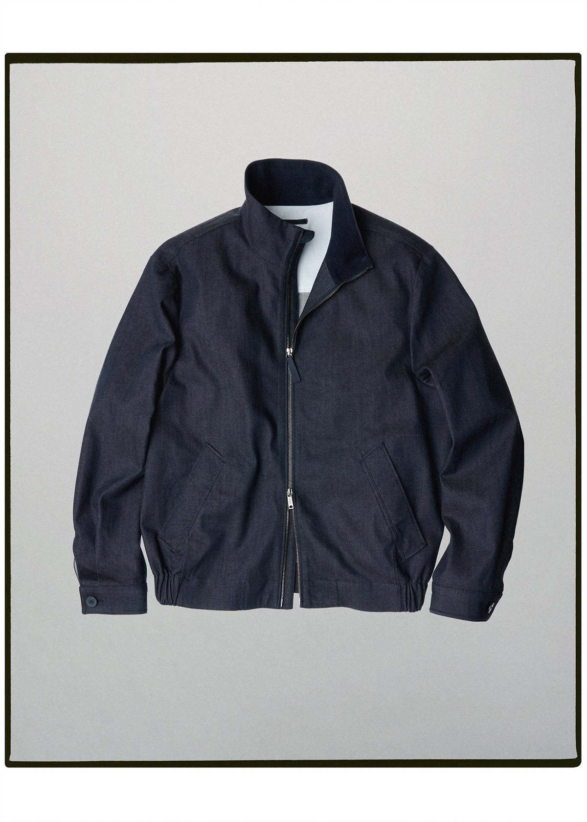 Cotton denim jacket — Open Blue