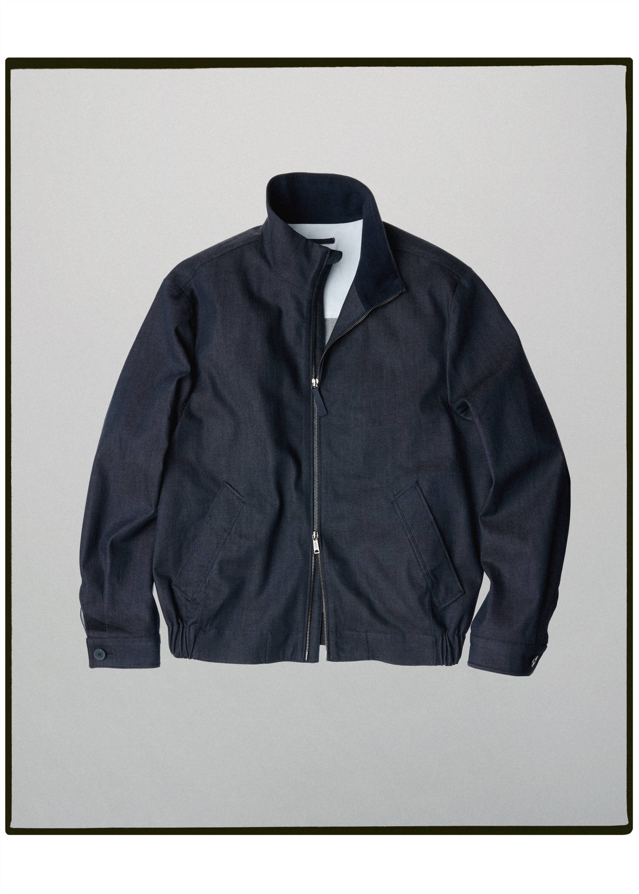 Veste bomber en denim de coton - Article sans modèle