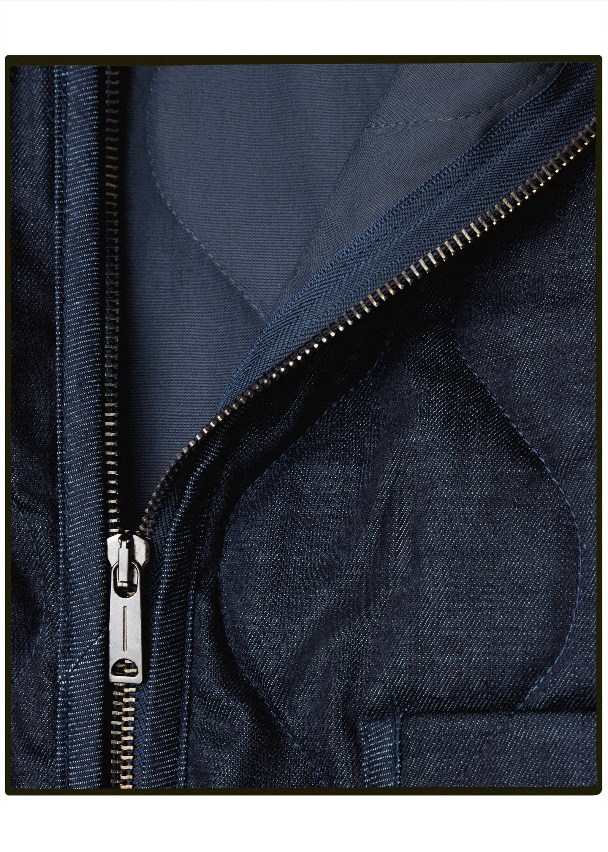 Gewatteerd gilet van 100% katoen, made in Portugal - Detail van het artikel 8, Open blauw. Ref: 37025840-00.