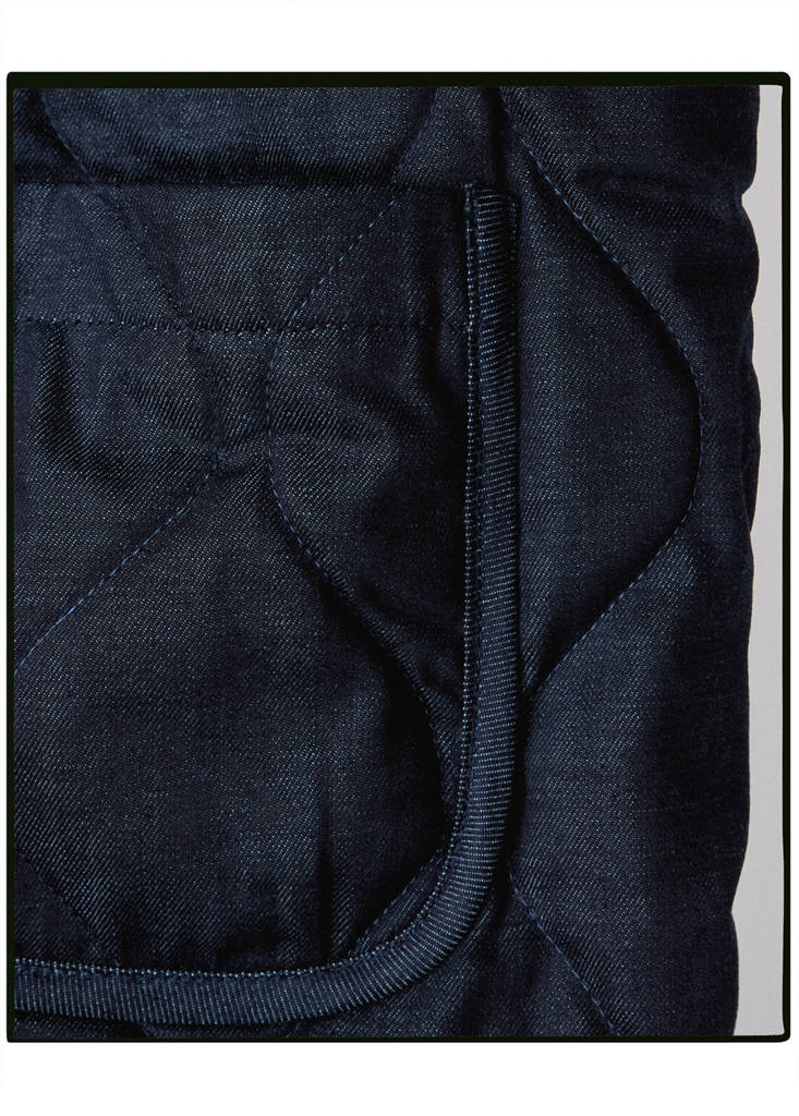 Padded gilet, 100% cotton — Open Blue