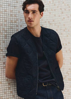 Padded gilet, 100% cotton — Open Blue 7