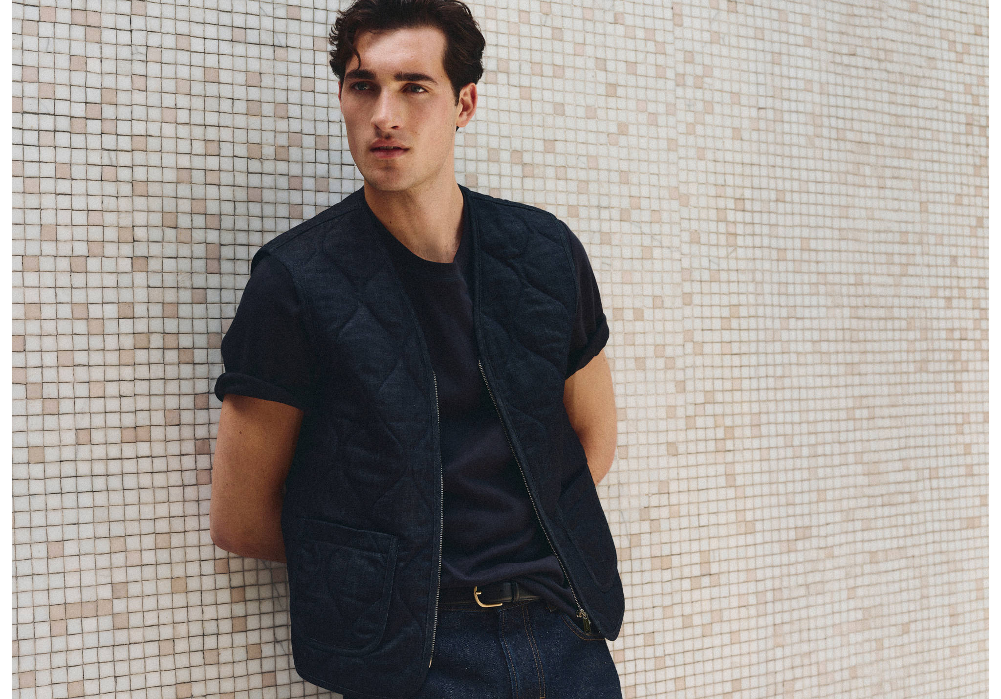 100% cotton padded waistcoat - Panoramic plane