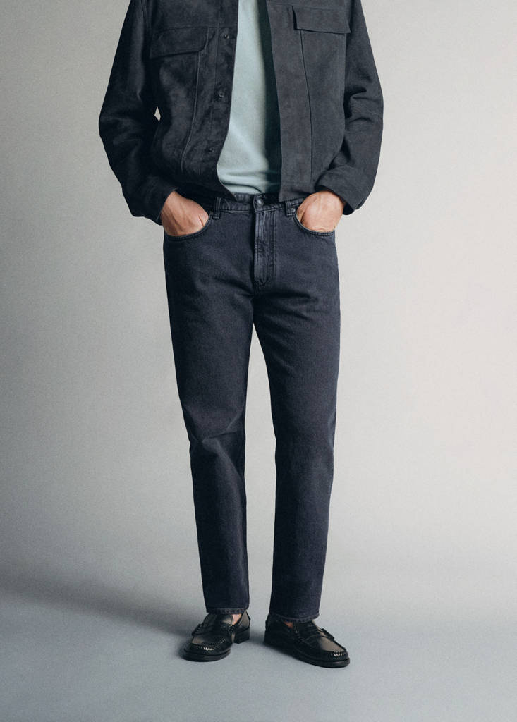 Regular fit jeans, 100% cotton, made in Italy — Open Grey