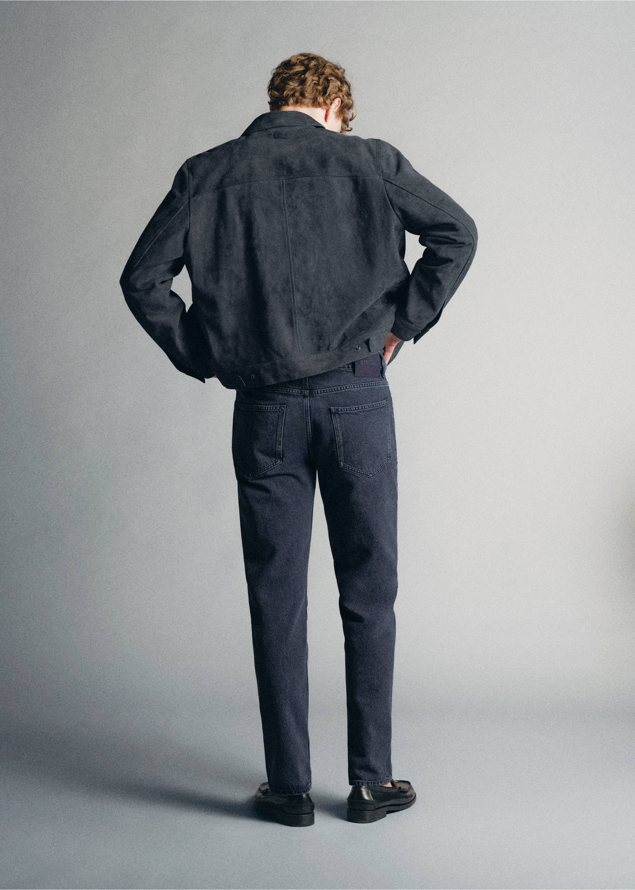 Regular fit jeans 100% premium cotton - Reverse of the article, Open Grey. Ref: 37025841-00.