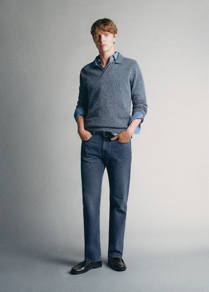 Regular fit jeans, 100% cotton, made in Italy — Deep Dark Blue