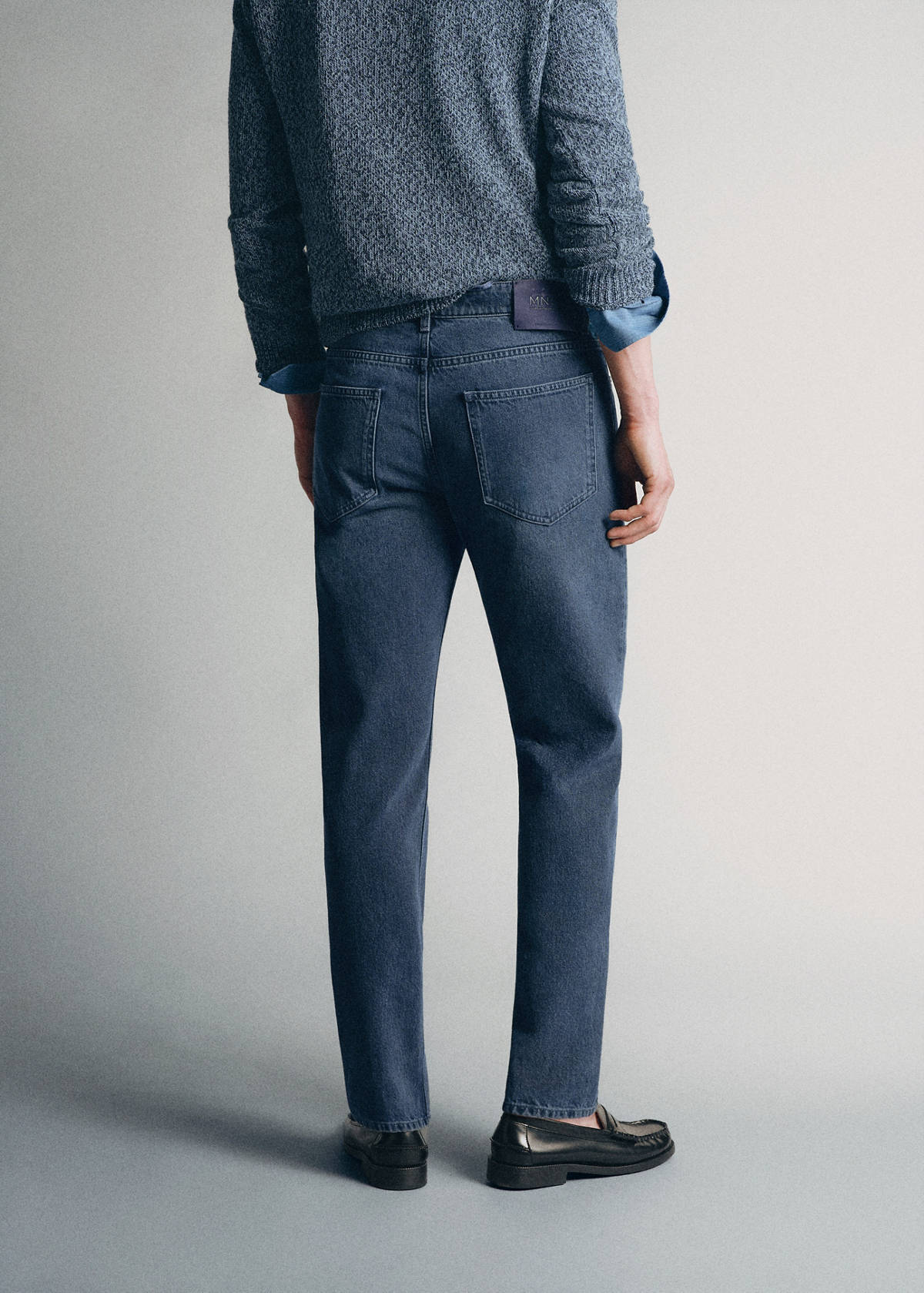 Jeans made in Italy, regular fit, Candiani fabric — Deep Dark Blue
