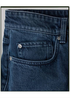 Jeans made in Italy, regular fit, Candiani fabric — Deep Dark Blue 11