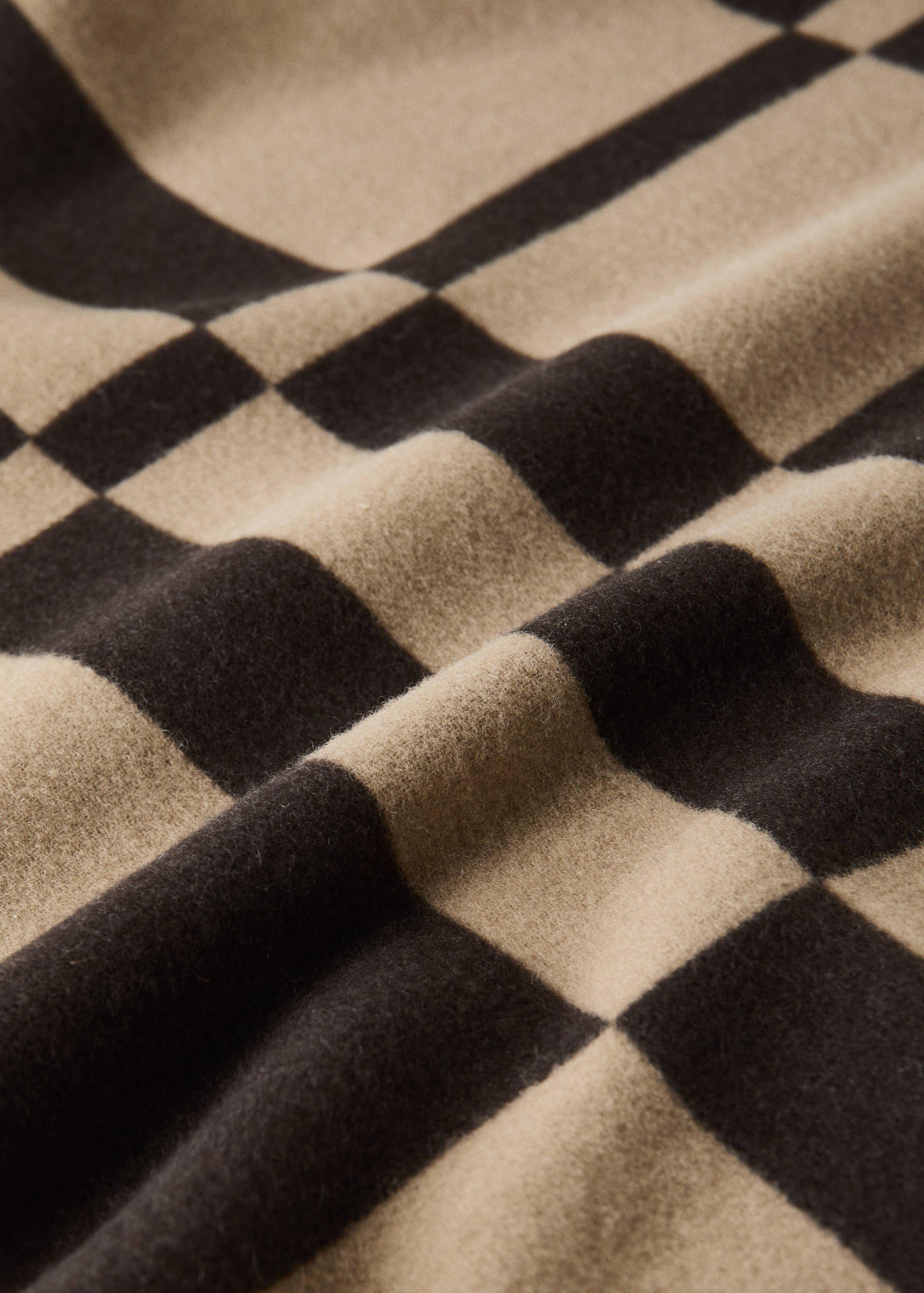 Wool check-print blanket - Details of the article 1