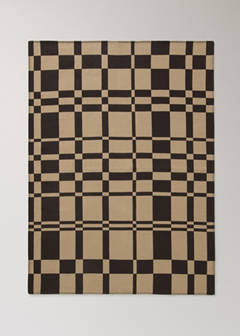 Wool check-print blanket — Brown 4