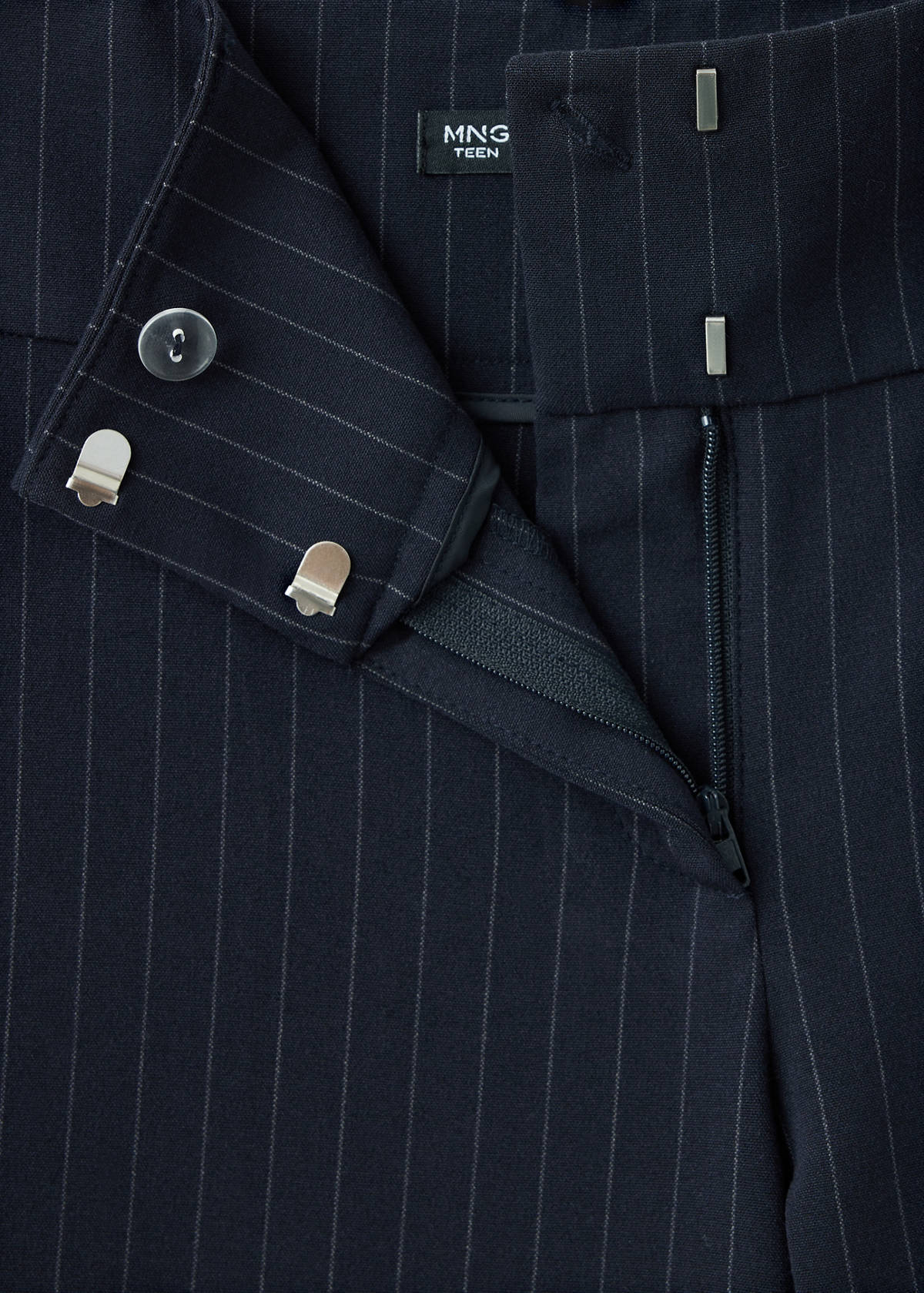 Chalk-stripe trousers — Navy