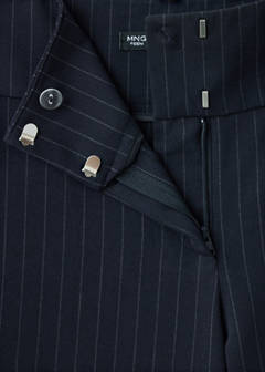 Chalk-stripe trousers — Navy 6