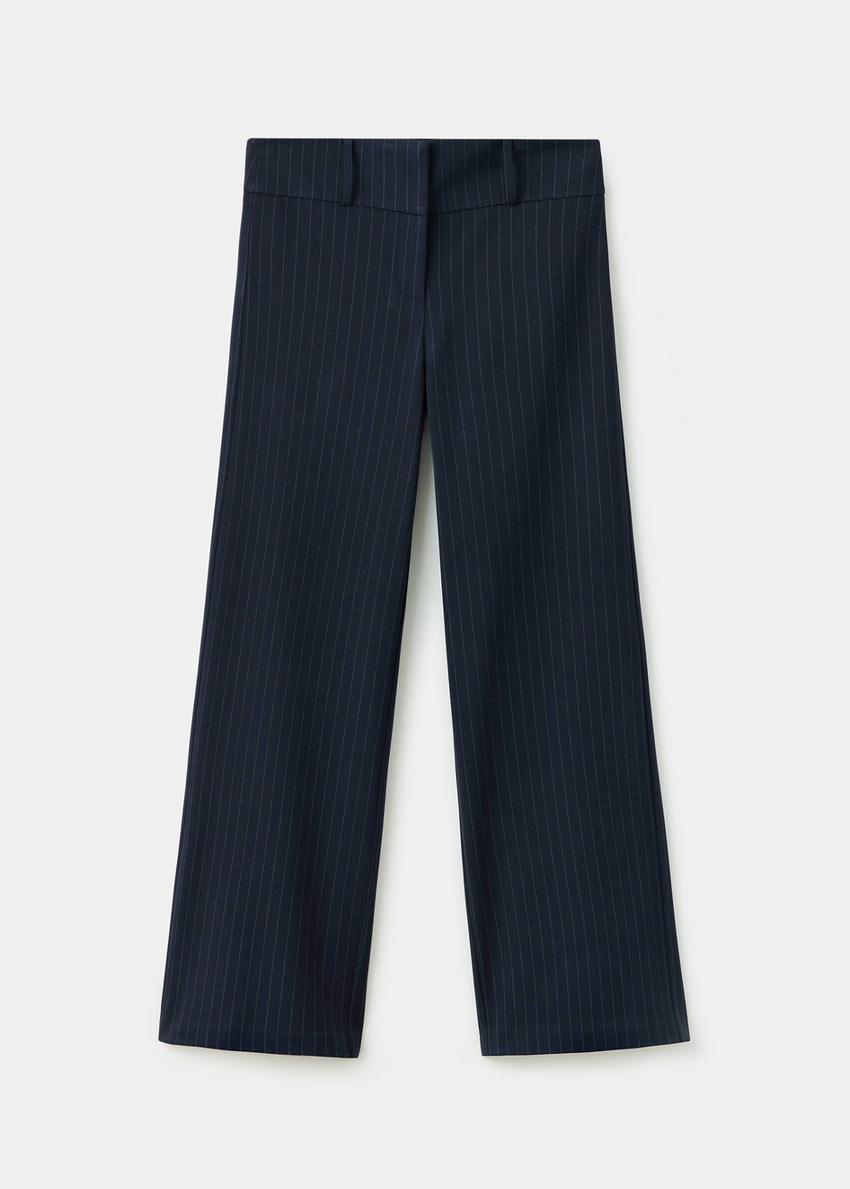 Chalk-stripe trousers — Navy