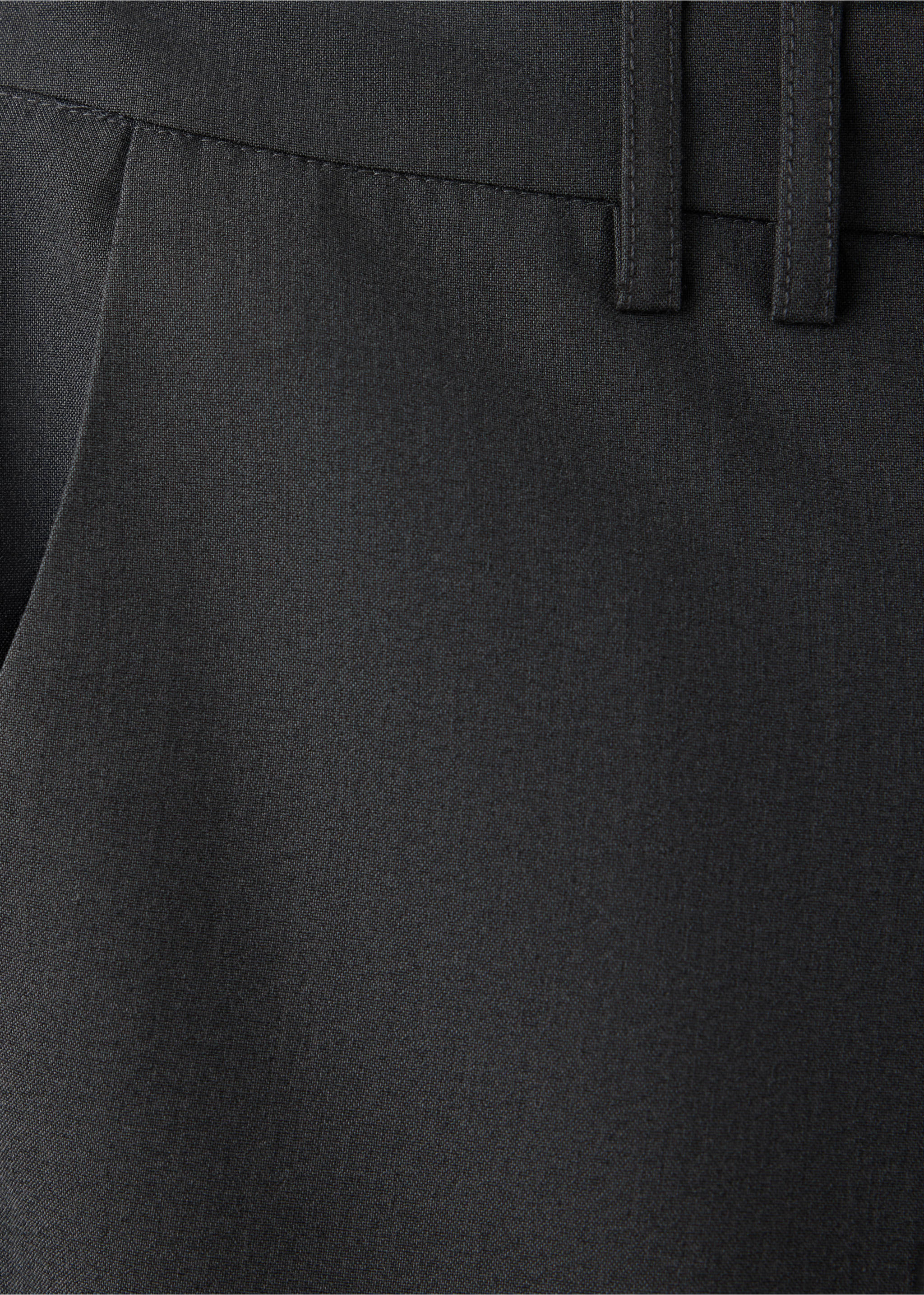 Straight-leg trousers with bow detail - Details of the article 8, Grey. Ref: 37025847-00.