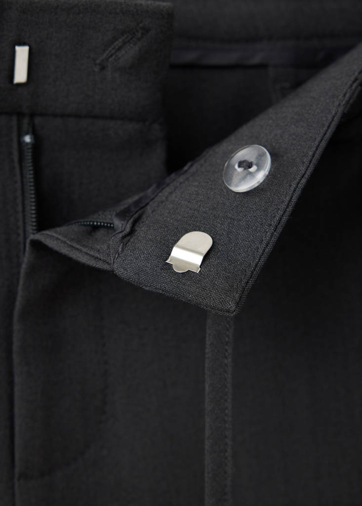 Straight-leg trousers with bow detail — Grey