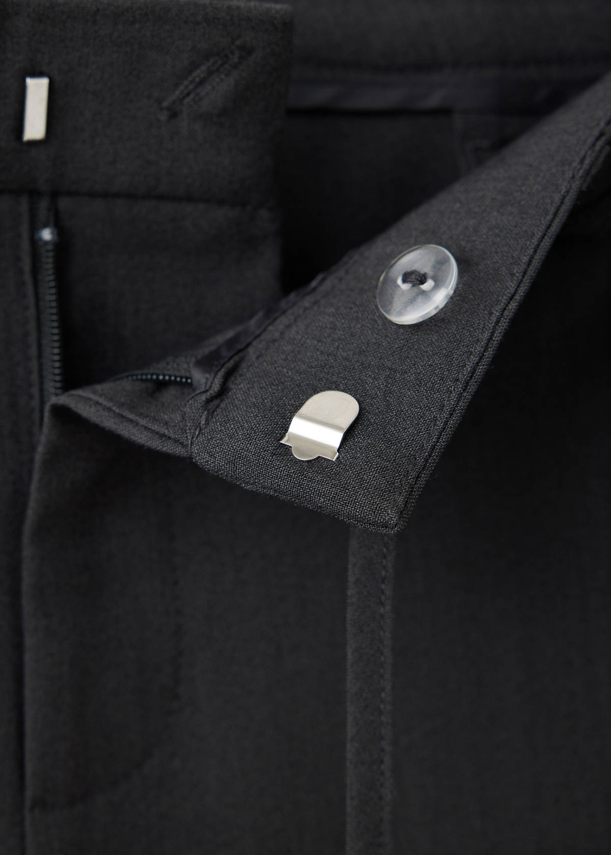 Straight-leg trousers with bow detail — Grey