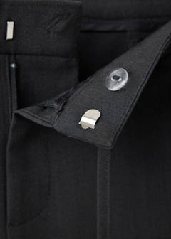Straight-leg trousers with bow detail — Grey 6