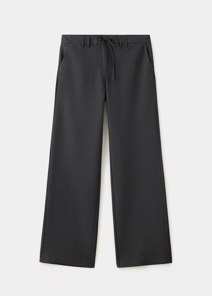 Mango Pantalon Droit Détail Naud In Gris