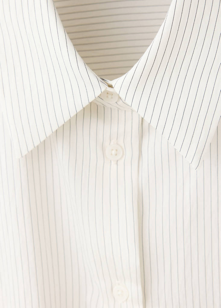 Flower embroidered striped shirt — Off White