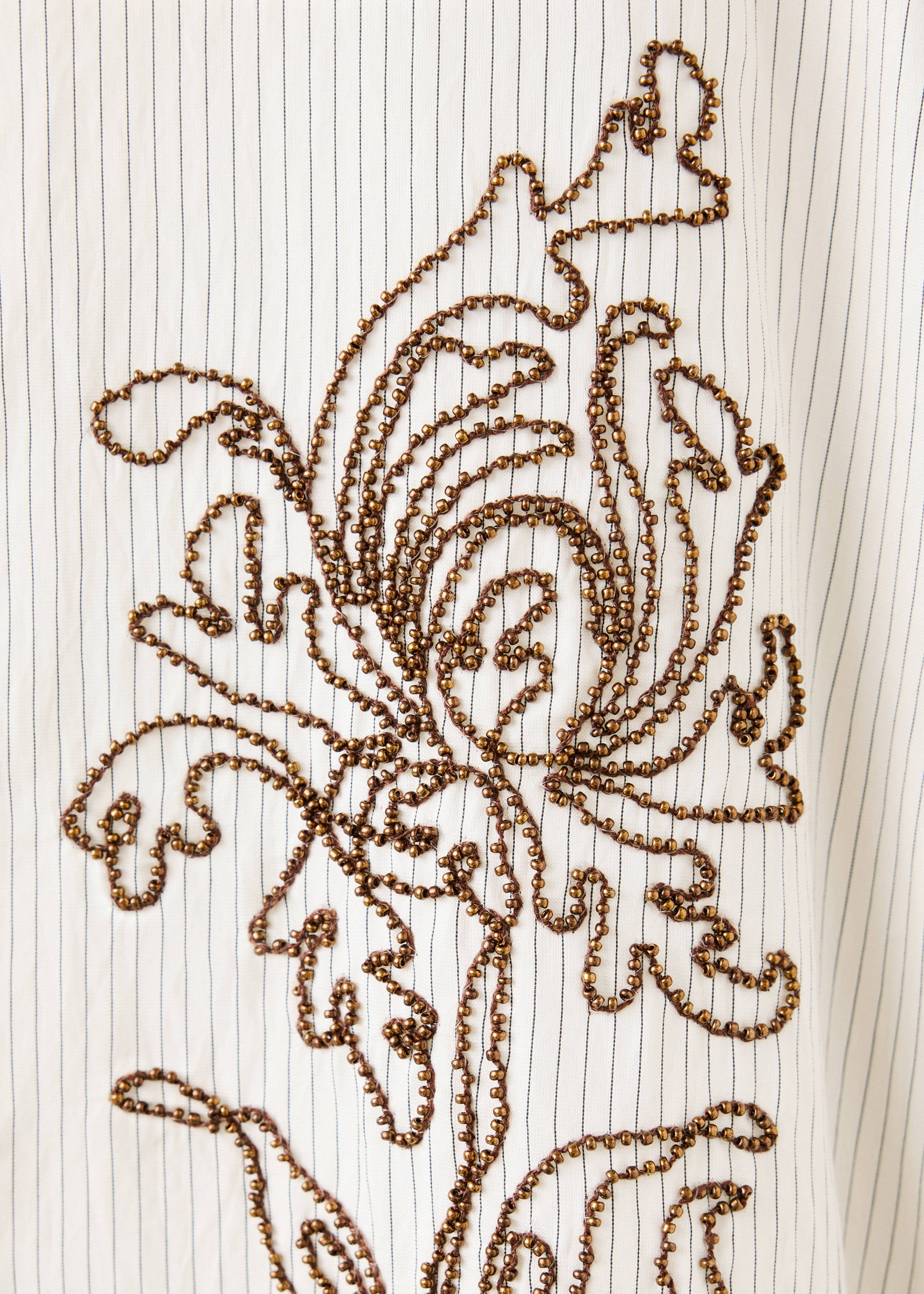 Chemise rayures broderie florale - Détail de l'article 0