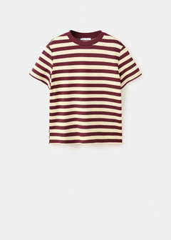 Striped short-sleeved t-shirt — Maroon 4